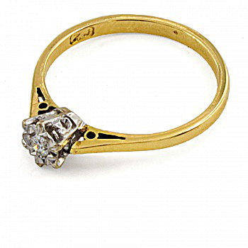18ct gold Diamond solitaire Ring size N
